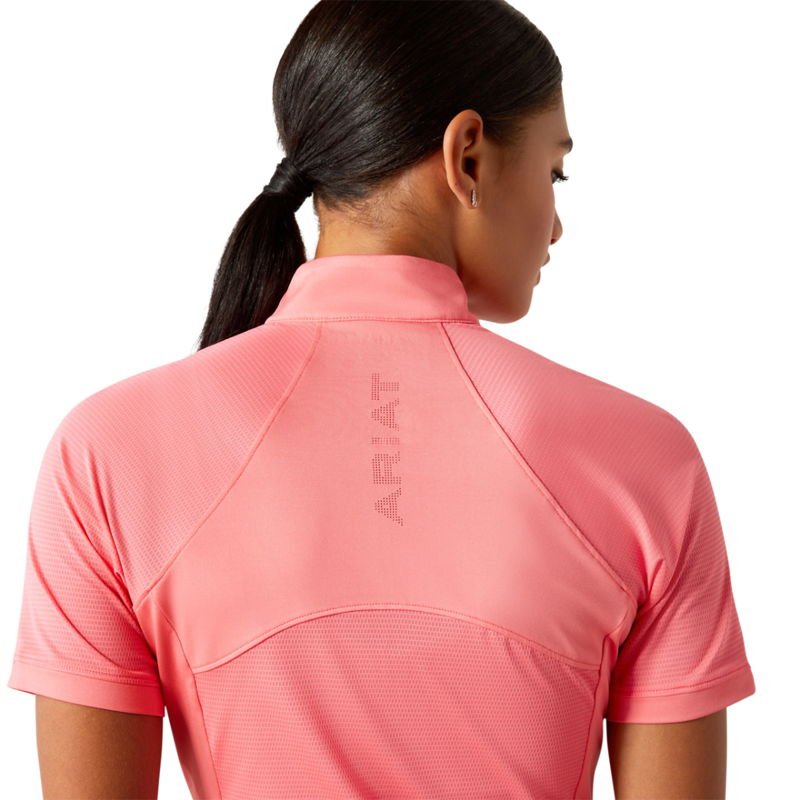 Ariat Women's Soquel 1/4 Zip Base Layer - Coral Paradise-3