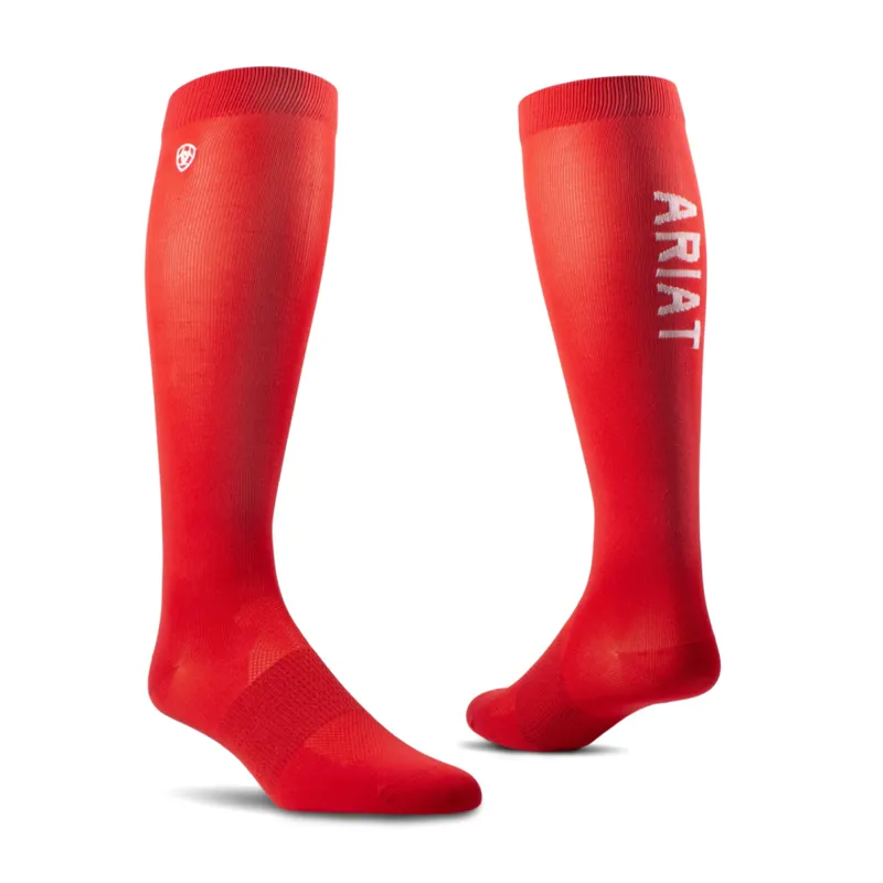 Ariat AriatTEK Essential Performance Socks - Flame Scarlet