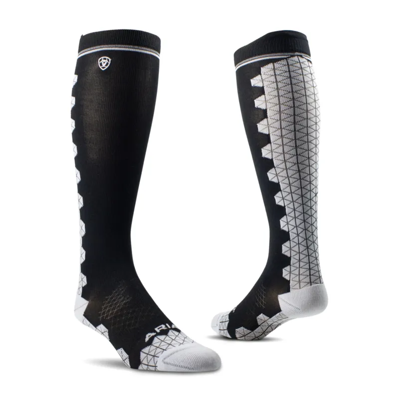 AriatTEK Devon Performance Tall Boot Socks - Black/Sheet