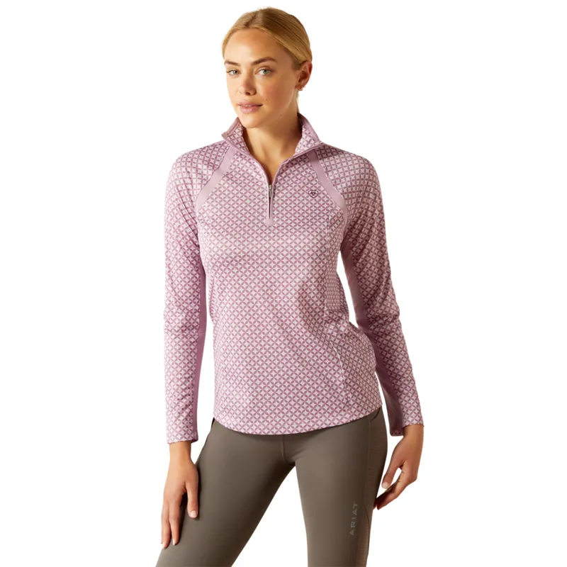 Ariat Women's Sunstopper 3.0 Base Layer - Lavender Mist Tile
