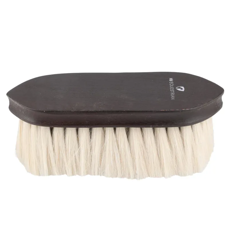 Hy Equestrian Deluxe Goat Hair Wooden Dandy Brush - Dark Brown