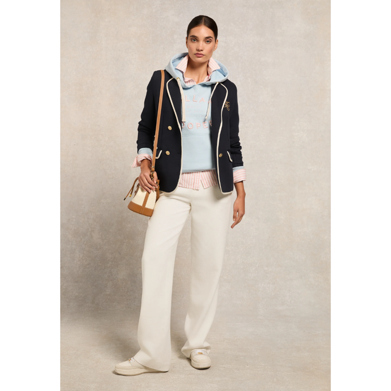 Holland Cooper Varsity Hoodie - Pale Blue-5