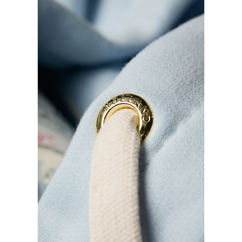Holland Cooper Varsity Hoodie - Pale Blue-4