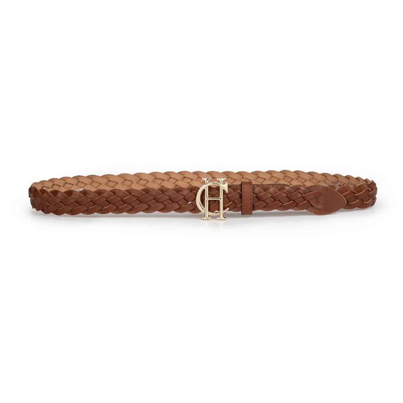 Holland Cooper Plaited Slim Belt - Tan-2