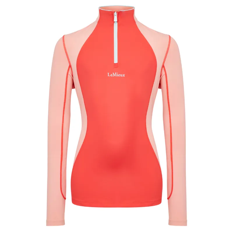 LeMieux Harlow Young Rider Long Sleeve Base Layer - Coral Crush
