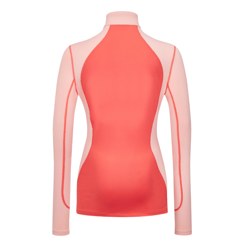 LeMieux Harlow Young Rider Long Sleeve Base Layer - Coral Crush-2
