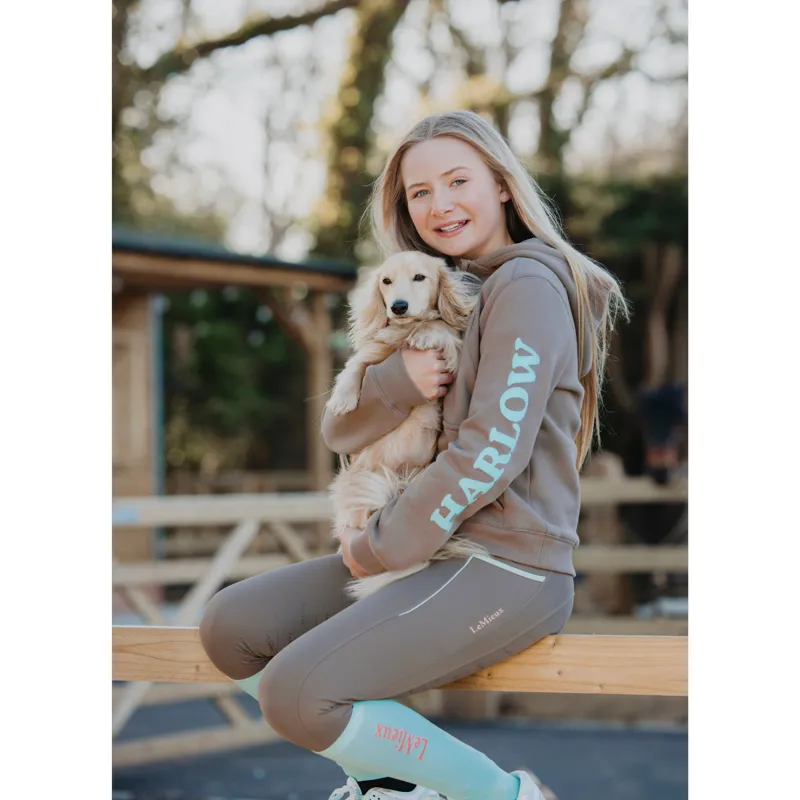 LeMieux Harlow Young Rider Orla Pull On Breeches - Walnut-2