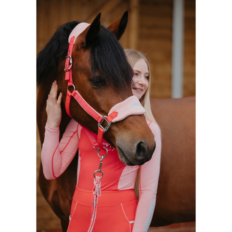 LeMieux Harlow Vogue Headcollar And Leadrope - Coral Crush-1