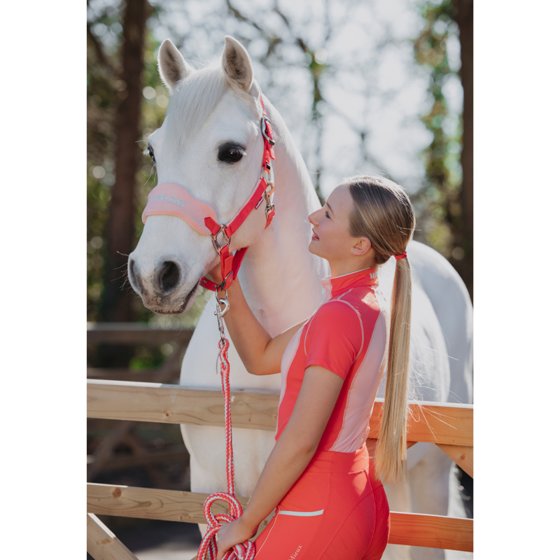 LeMieux Harlow Vogue Headcollar And Leadrope - Coral Crush-2