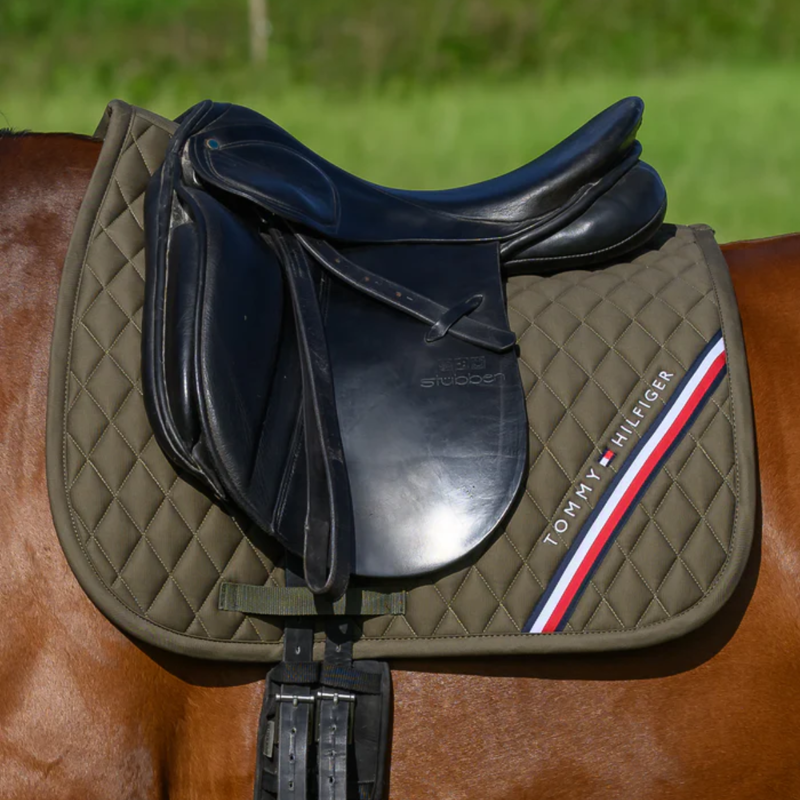 Tommy Hilfiger Stanford Dressage Saddlepad - Utility Olive-5