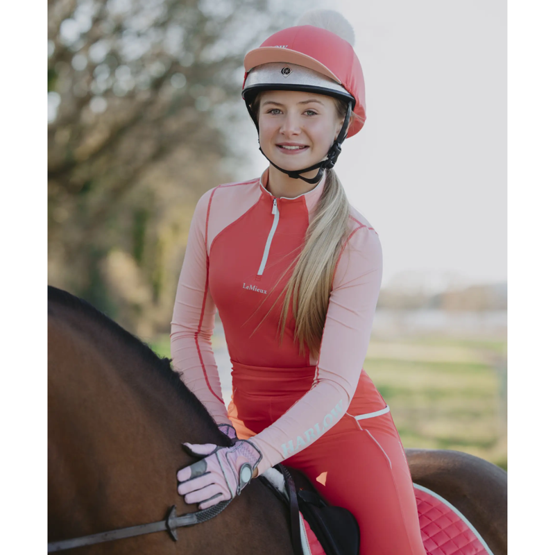 LeMieux Harlow Young Rider Gloves - Sugar Pink-1