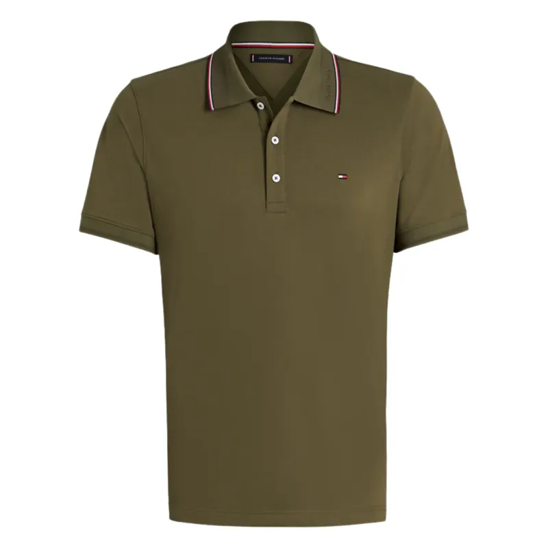 Tommy Hilfiger Men's Harrison Pique Polo - Utility Olive