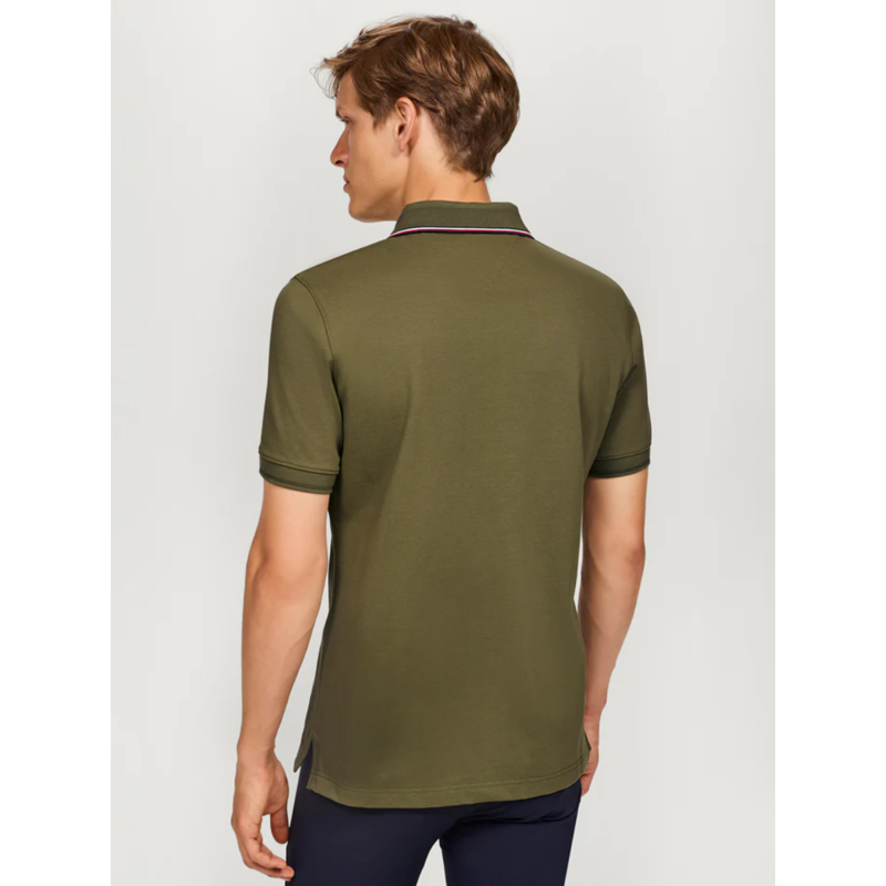 Tommy Hilfiger Men's Harrison Pique Polo - Utility Olive-3