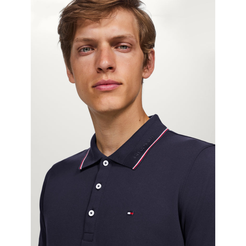 Tommy Hilfiger Men's Harrison Pique Polo - Desert Sky-4