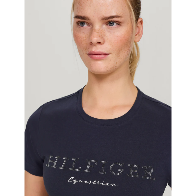 Tommy Hilfiger Women's Belmont Rhinestone T-Shirt - Desert Sky-3