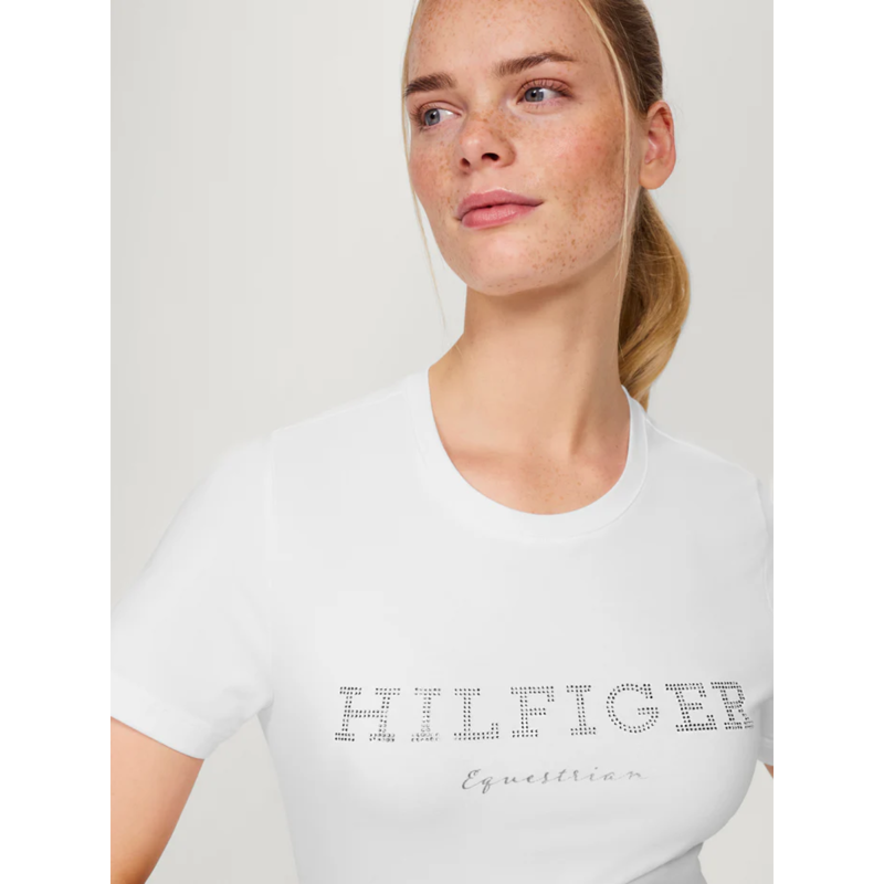 Tommy Hilfiger Women's Belmont Rhinestone T-Shirt - Optic White-3