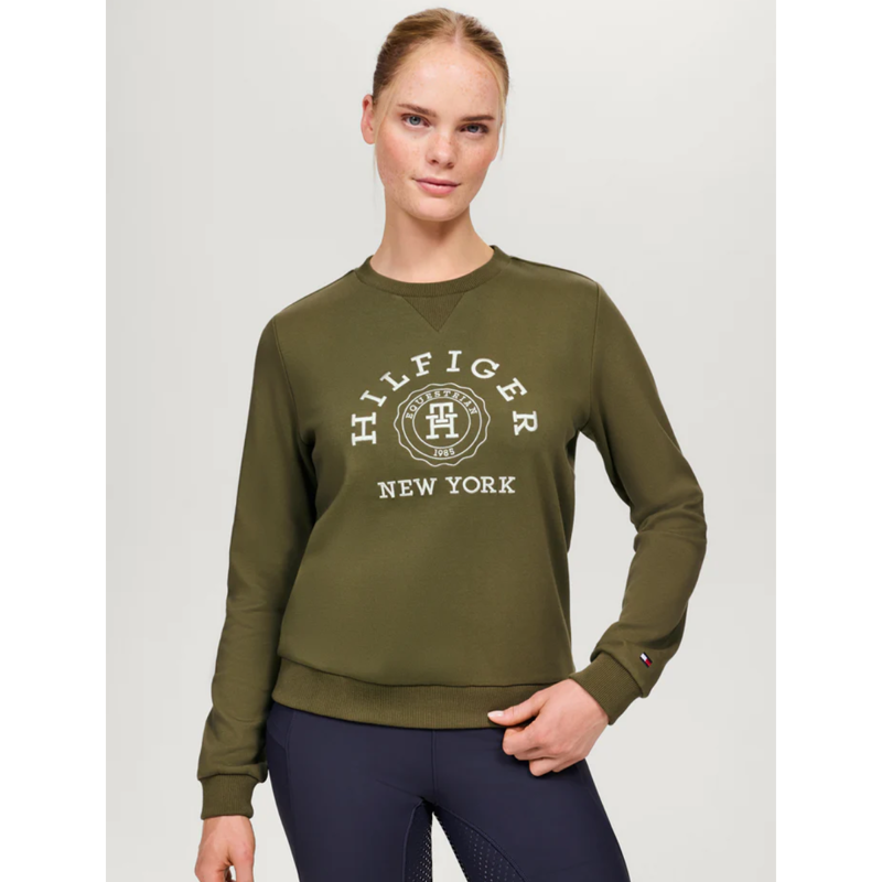 Tommy Hilfiger Women's Evans Graphic Sweatshirt - Utility Olive-1
