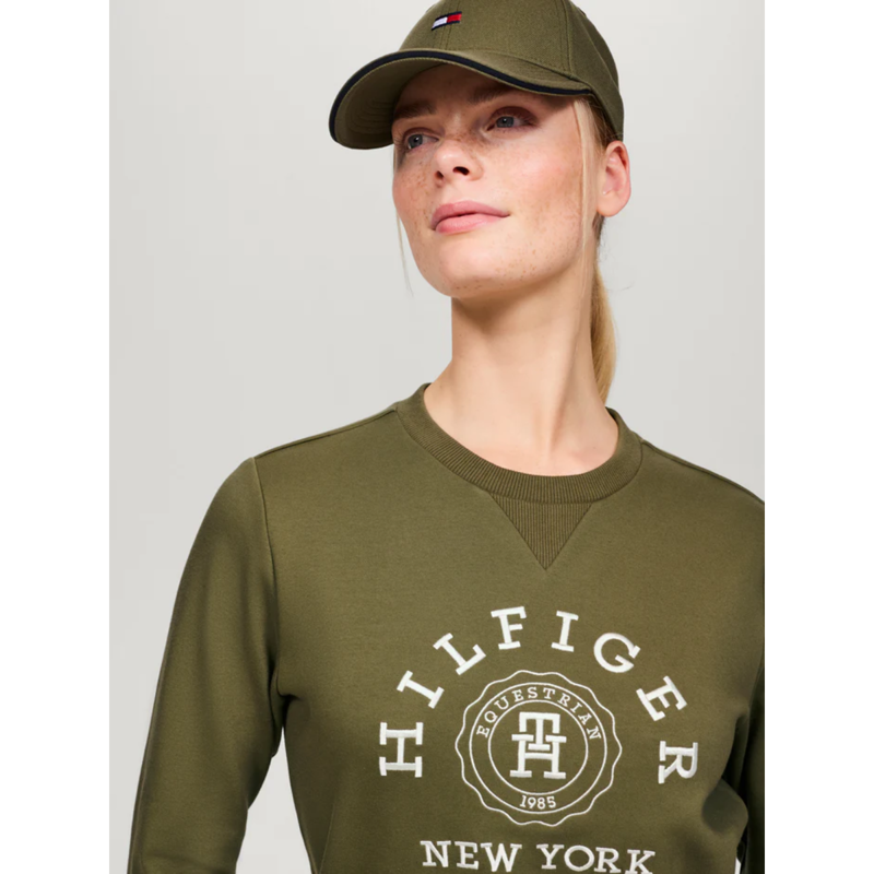 Tommy Hilfiger Women's Evans Graphic Sweatshirt - Utility Olive-3