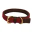 Benji And Flo Interlaced Dog Collar - Burgundy