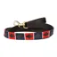 Benji And Flo Sublime Polo Leather Dog Lead - Red/Navy/White
