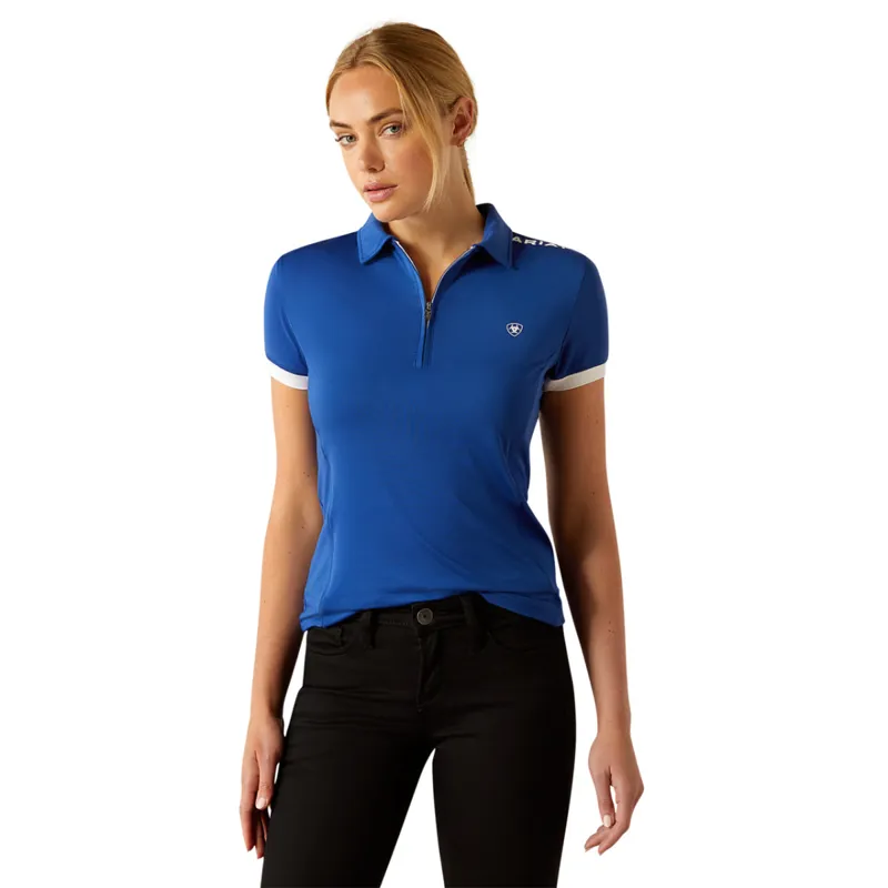 Ariat Women's Bandera 1/4 Zip Polo - Sodalite Blue