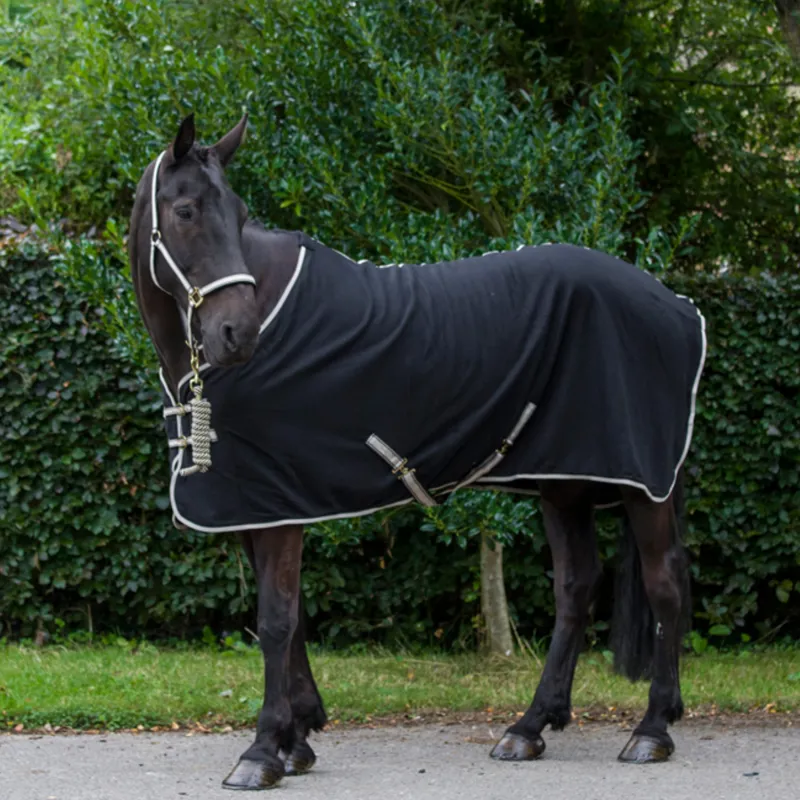 Cameo Core Collection Fleece Rug - Black Gold