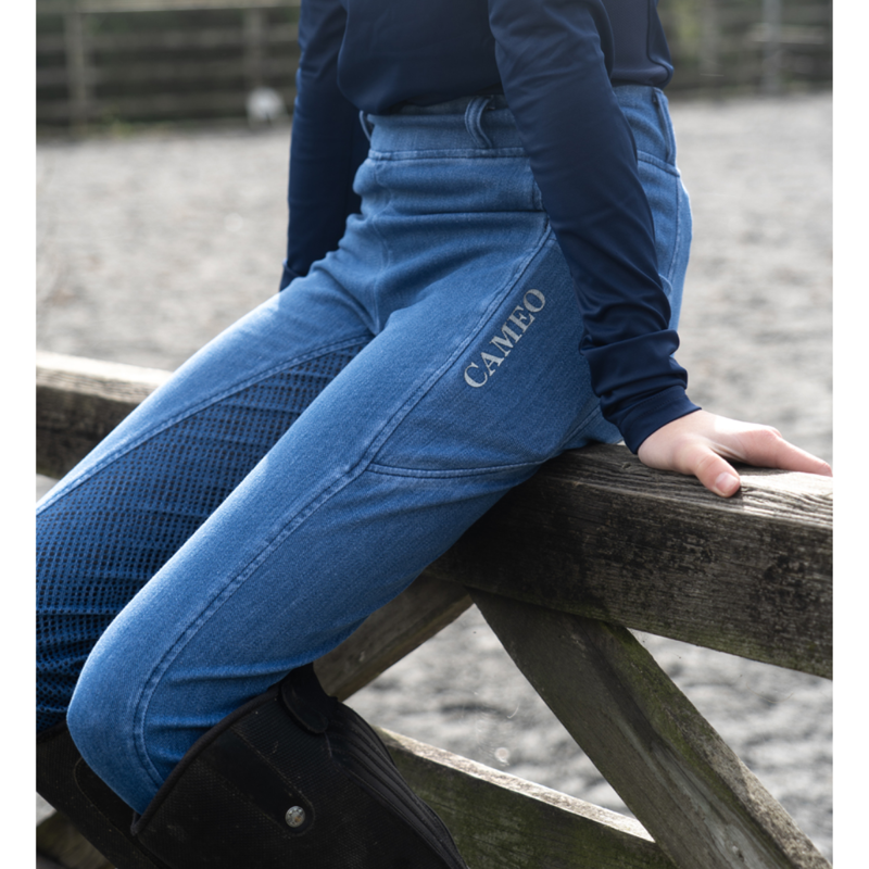 Cameo Junior Performance Denim Tights - Denim-1
