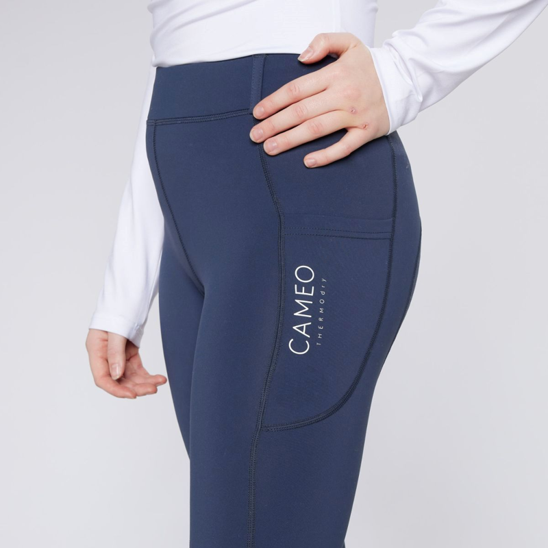 Cameo Ladies ThermoDry Riding Tights - Navy-3