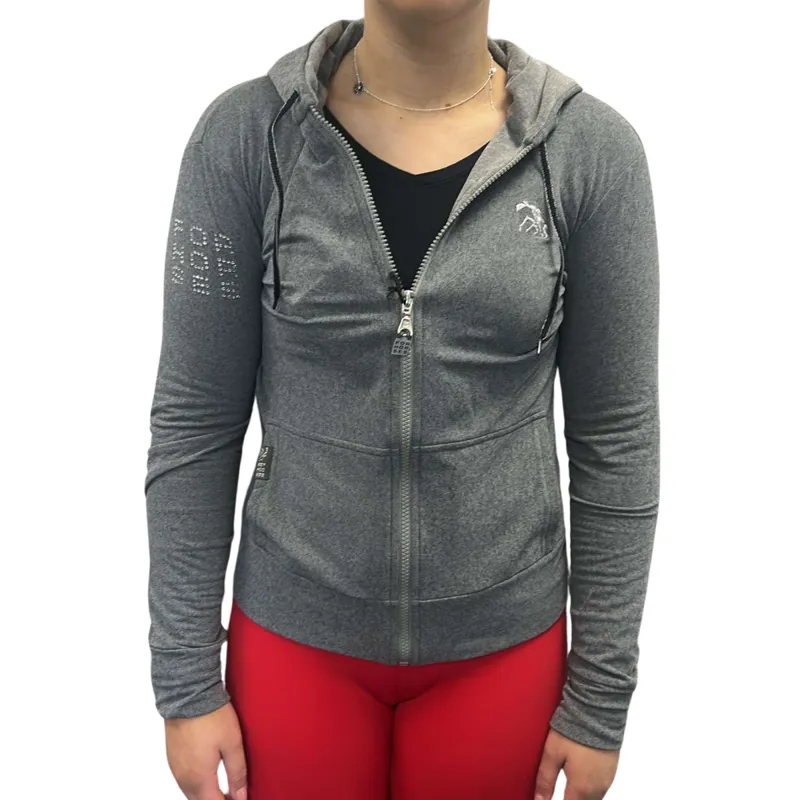 For Horses Ladies Maggy Hoody - Grey Melange