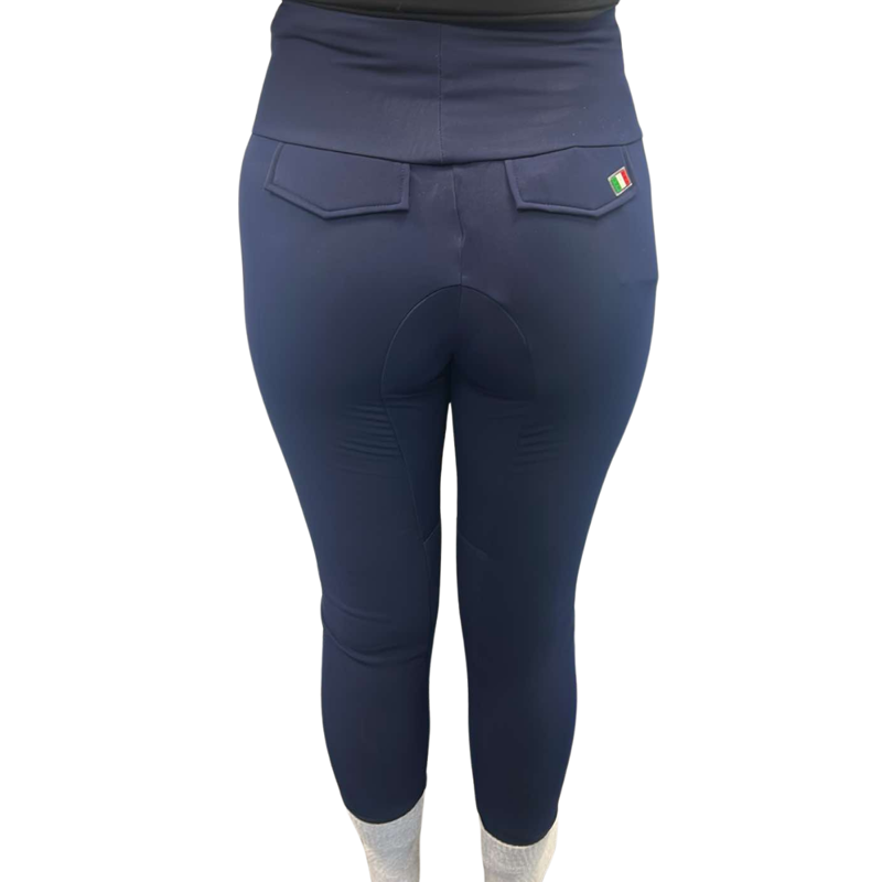 For Horses Ladies Junie Pull On Breeches - Navy-1