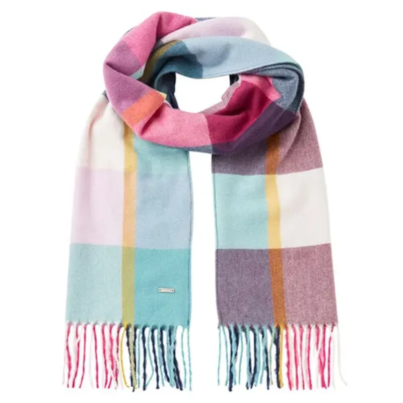 Joules Bracken Scarf - Cream Multi Check