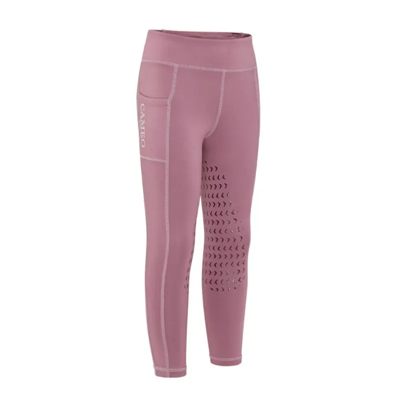 Cameo Junior Core Riding Tights - Damson