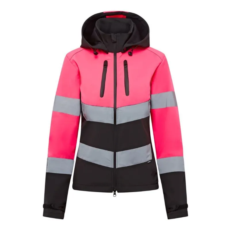 Cameo Ladies Water Repellent Hi Viz Jacket - Pink