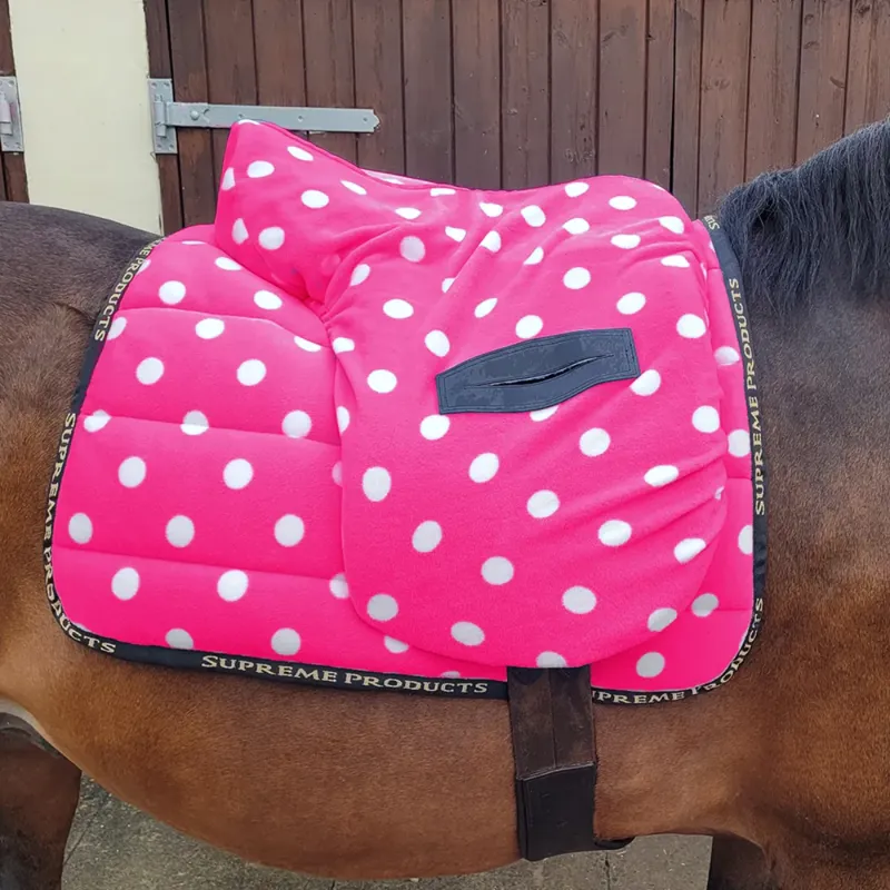 Supreme Products Dotty Fleece Saddlepad- Paradise Pink