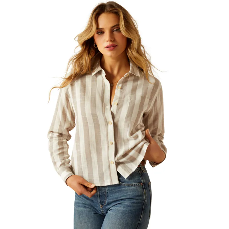 Ariat Women's Rudford Shirt - Khaki Stripe