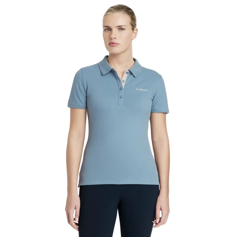 LeMieux Ladies Classique Polo Shirt - Ice Blue