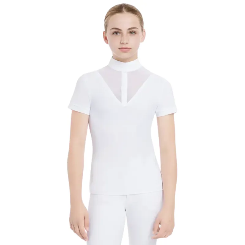 LeMieux Young Rider Eva Short Sleeve Show Shirt - White