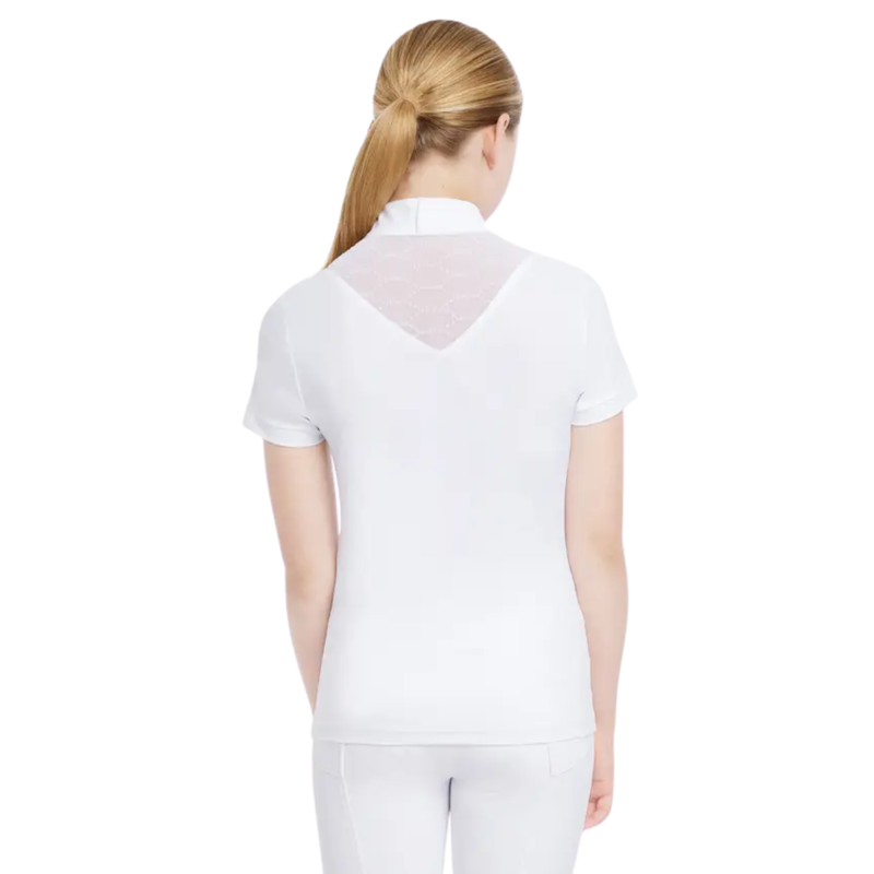 LeMieux Young Rider Eva Short Sleeve Show Shirt - White-1