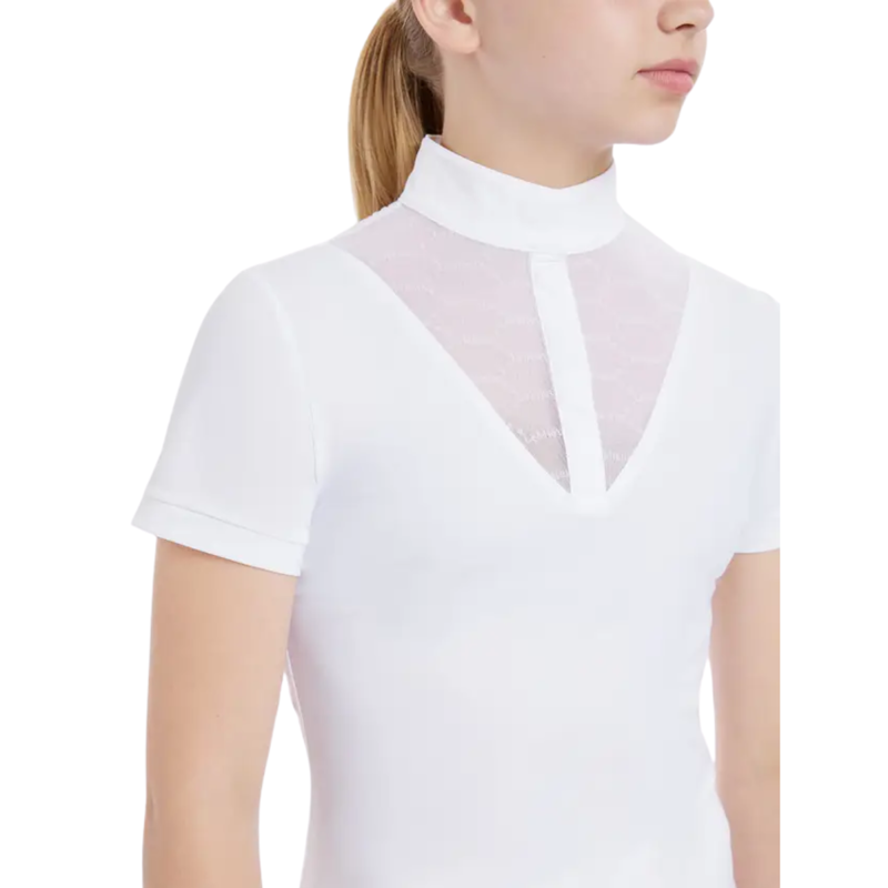 LeMieux Young Rider Eva Short Sleeve Show Shirt - White-2