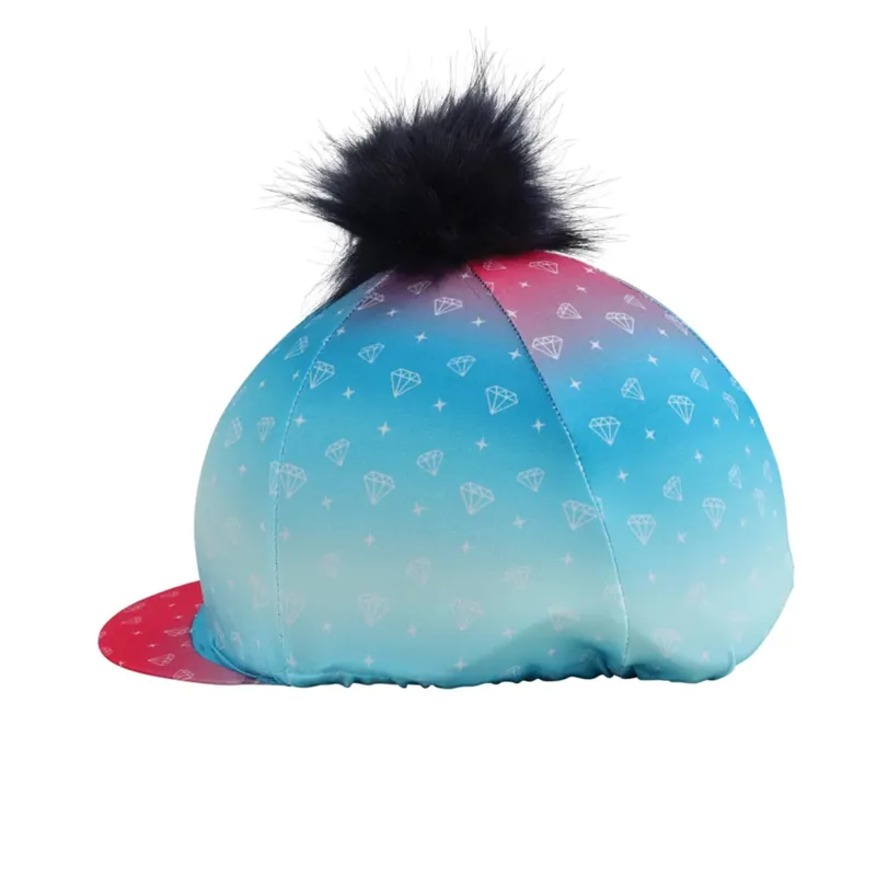 Dazzling Diamond Hat Cover by Little Rider - Teal/Pink