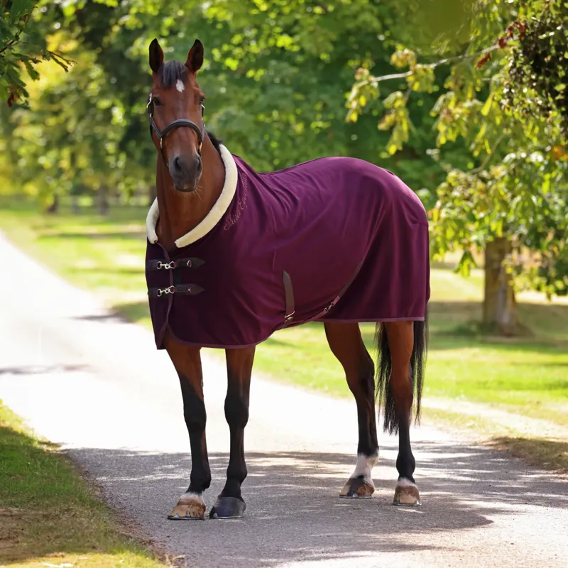 Shires Deluxe Fleece Rug - Black Cherry