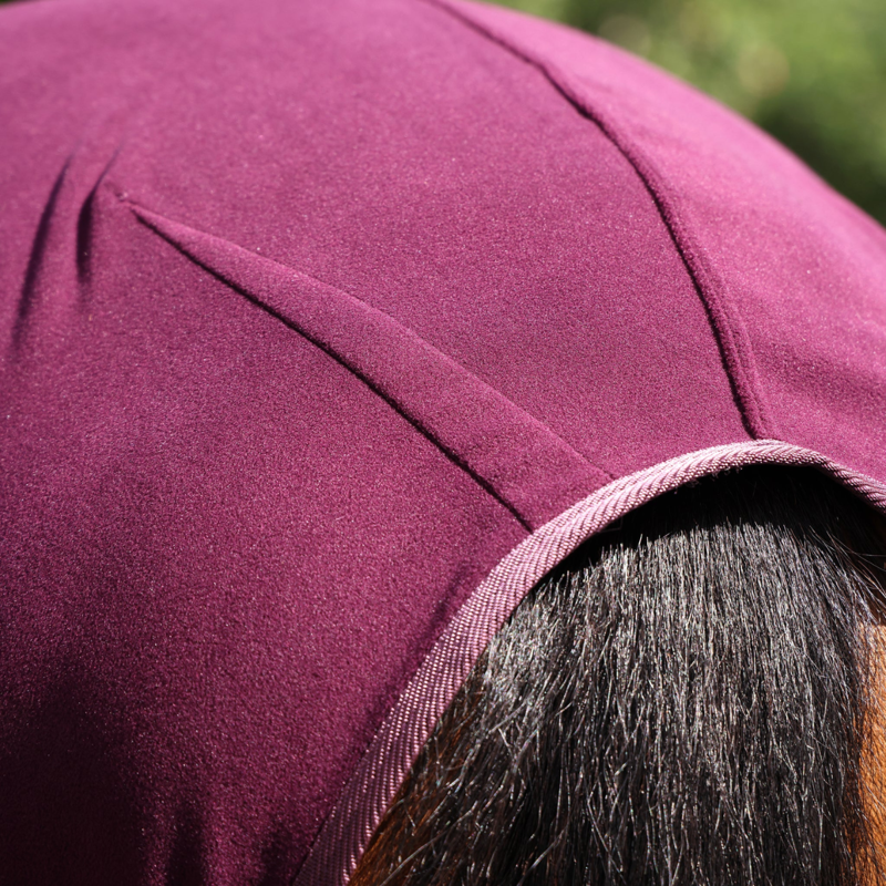 Shires Deluxe Fleece Rug - Black Cherry-4