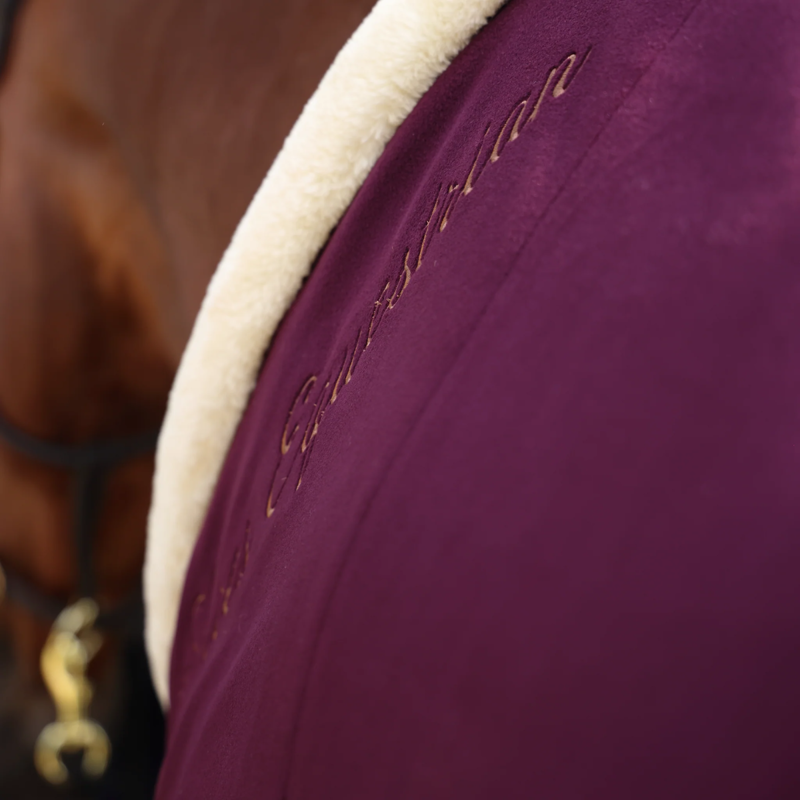 Shires Deluxe Fleece Rug - Black Cherry-5