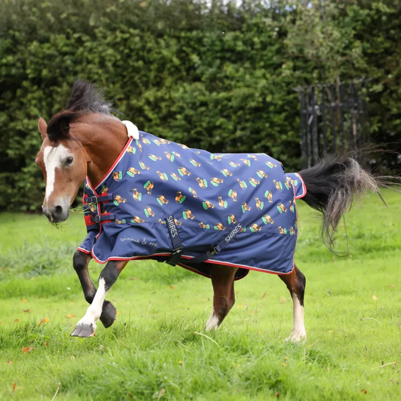 Shires Winnie And Me Lite Turnout Rug - Navy-1