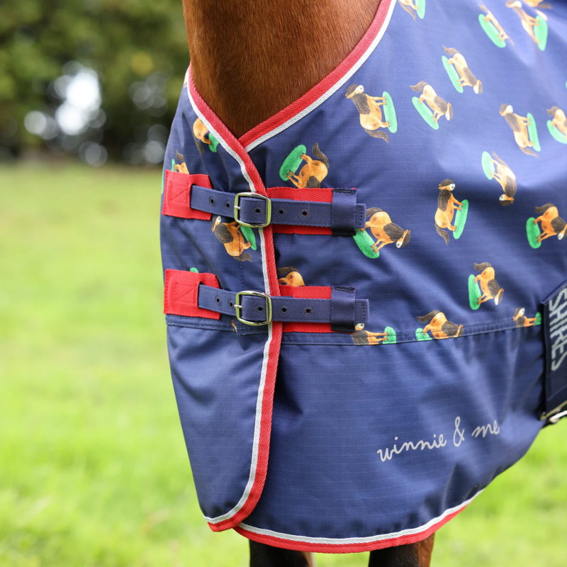 Shires Winnie And Me Lite Turnout Rug - Navy-3