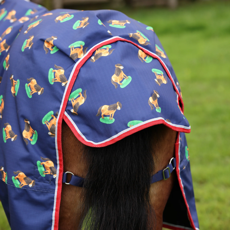 Shires Winnie And Me Lite Turnout Rug - Navy-4