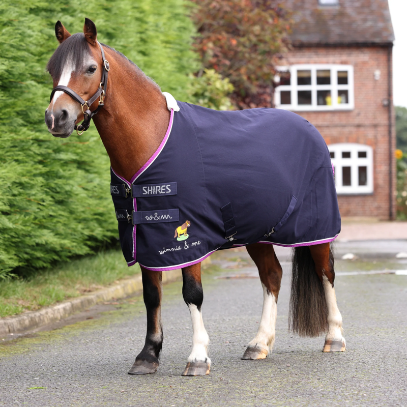 Shires Winnie And Me Stable Sheet - Navy-1