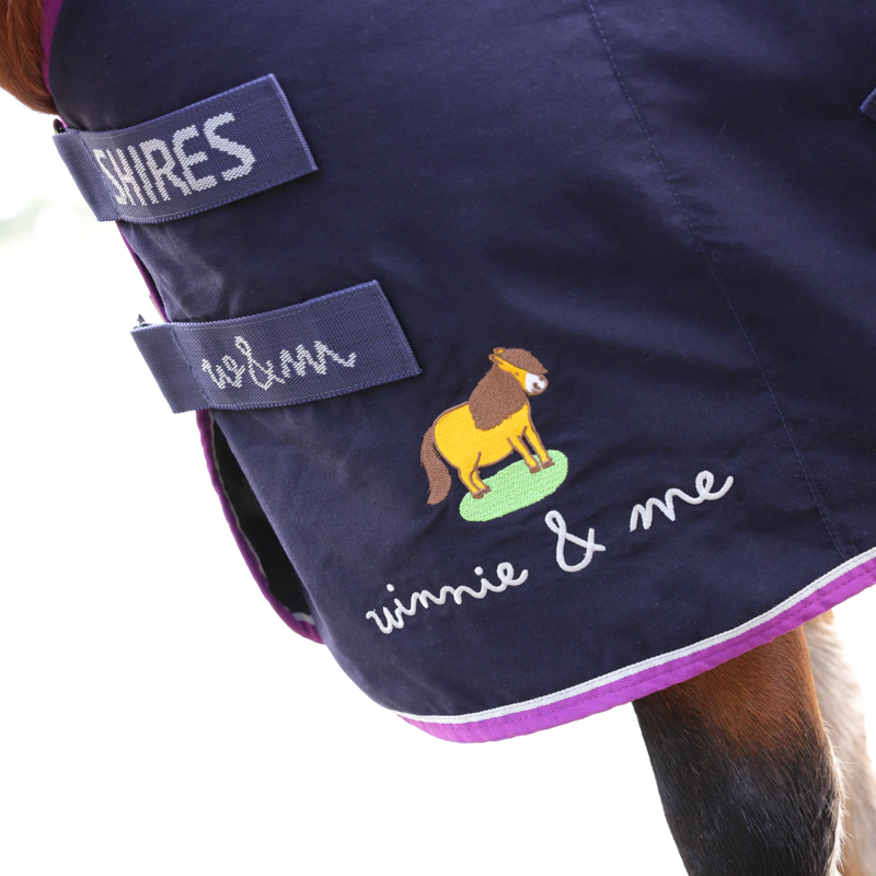 Shires Winnie And Me Stable Sheet - Navy-6