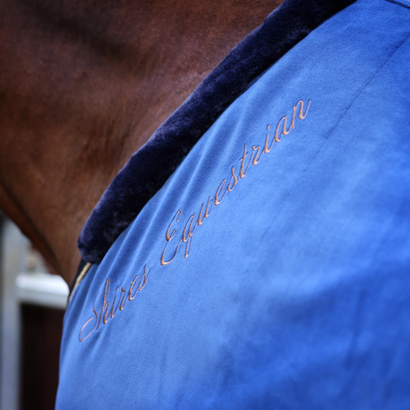Shires  Deluxe Fleece Show Rug - Navy-2