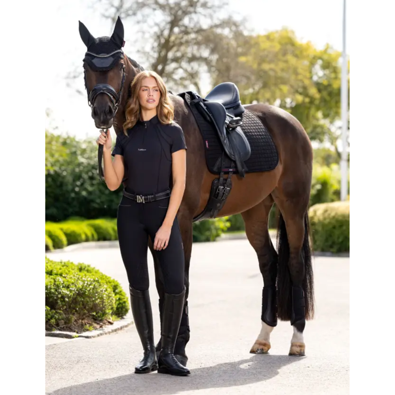 LeMieux Mia Mesh Short Sleeve Base Layer - Black-4